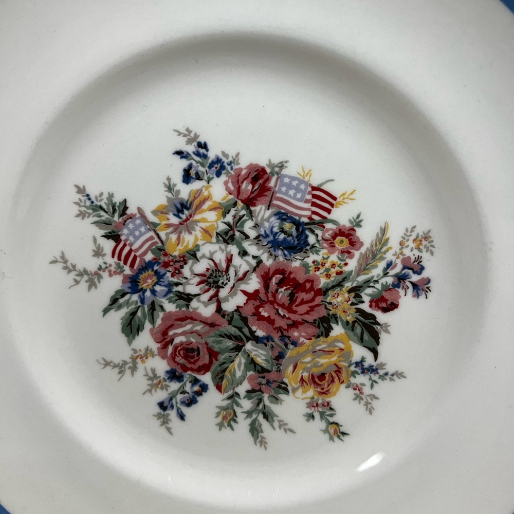 🛑SOLD🛑 VINTAGE RALPH LAUREN Plates 8”By Wedgewood Dylan’s Grove(Set Of 4 Salad - Picture 10 of 17